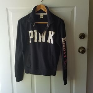 Pink 3/4 zip hoodie
